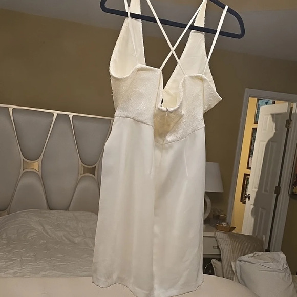 Halston Heritage Cream Slip Dress - Picture 4 of 14